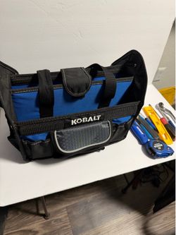 Kobalt work bag and tools