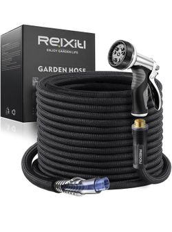 arden Hose, Flexible Water Hose, Ultra Lightweight Non-Expanding hose with 10 Function Sprayer, Leak proof, Pressure Resistant for Yard, Outdoor (Blac