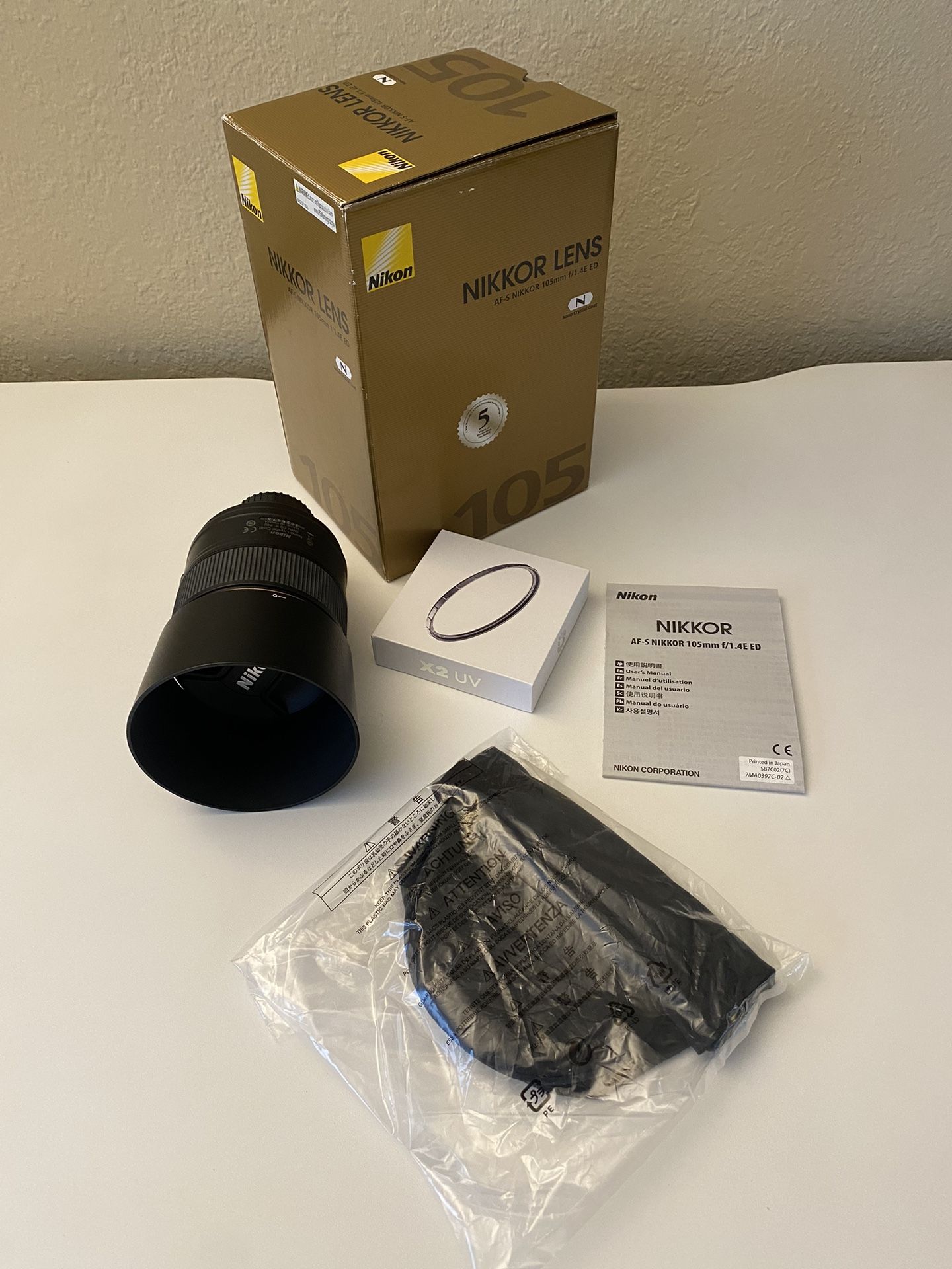 Nikon AF‑S NIKKOR 105 mm f/1.4E ED lens – $1,400 firm
