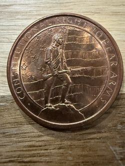 1 Oz Copper 2nd Amendment Right To Bear Arms Round