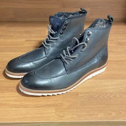 Mens Blue Genuine Leather Boots Sz 13