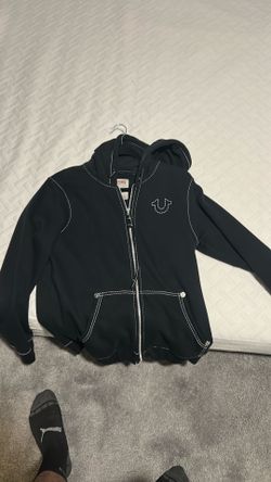 True Religion Zipped Black Hoodie/ Size M/Men