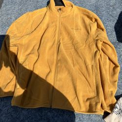 Field and Stream Full Zip Gold  Fleece Cotton Sweater Jacket  Size XXL