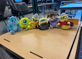 Disney Parks Wishables Monsters Inc Plush Lot of 6 - Sulley Mike Boo Roz Taxi