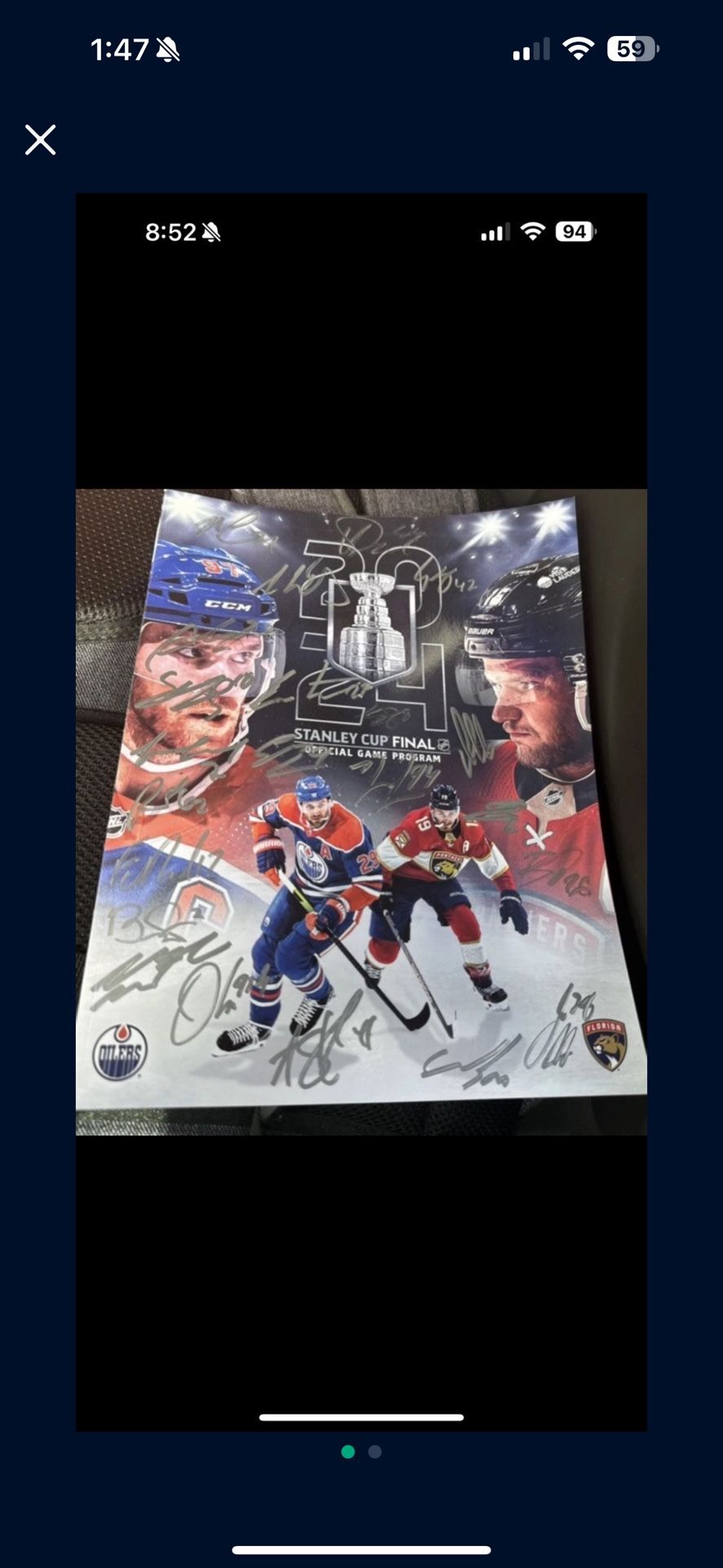2023-2024 Florida Panthers Stanley Cup Signed Book