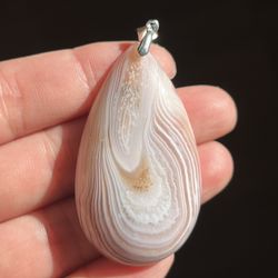925 Silver Botswana Agate Pendant