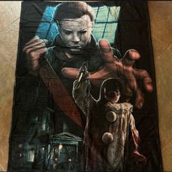 New Michael Myers Halloween Throw Blanket