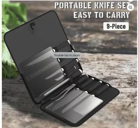 Mobility Scooter Premium Stainless Steel Knife Set,9 Pcs Kitchen Knives