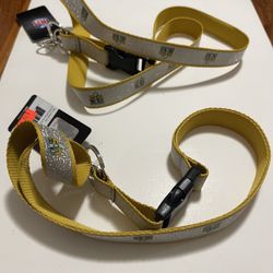 2 Super Bowl 50 Lanyards ( Bright Gold N Shiny Glistening Silver Lanyard! Great Collectible For The Denver Broncos Fan! 