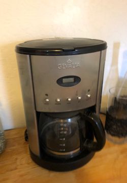 Gevalia Stainless Steel and Black 12 Cup Coffee Maker Used No Box