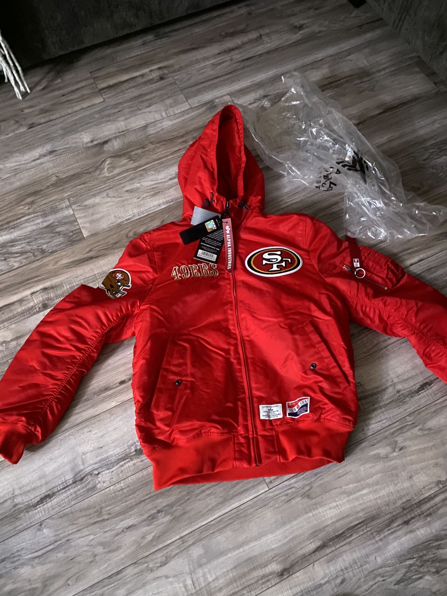 49ERS Alpha New Era Bomber Jacket
