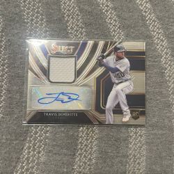 Travis Demeritte outfielder autographed rookie card