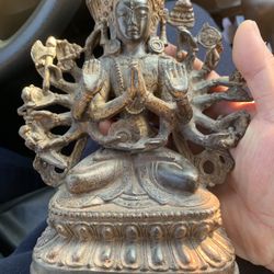18th century Asian bronze Buddha statue Antiques, works of art, sculptures