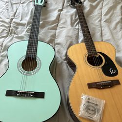 epiphone acoustic guitar and bcp acoustic guitar 