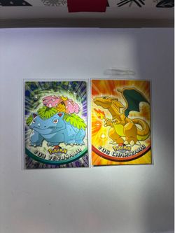 Topps charizard and venasaur