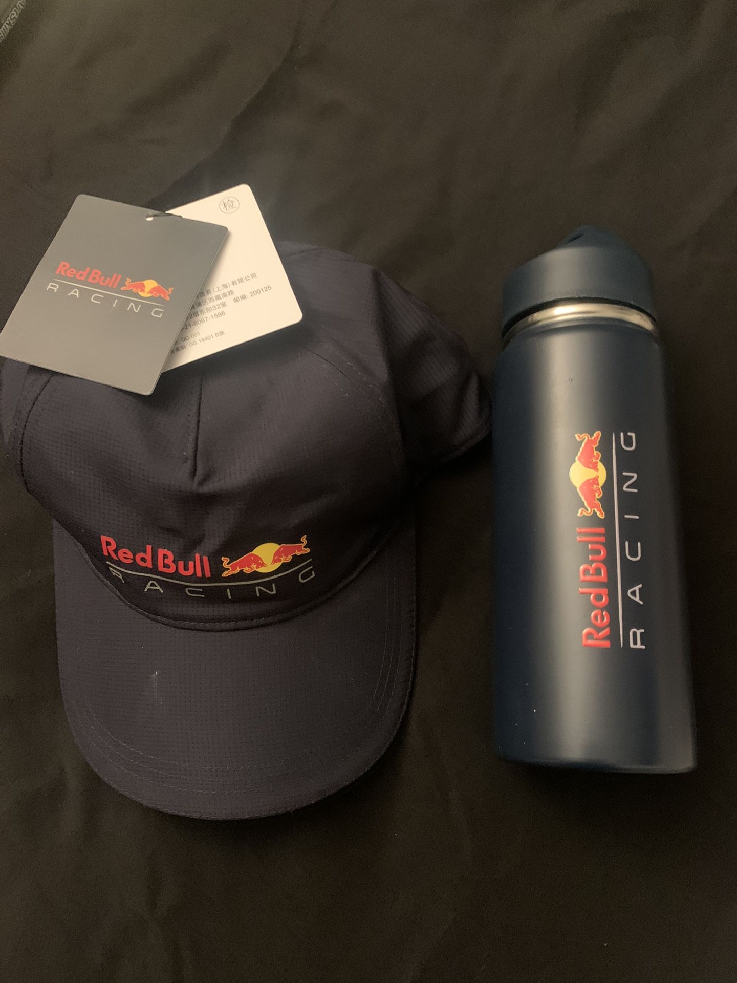 Red Bull hat and bottle