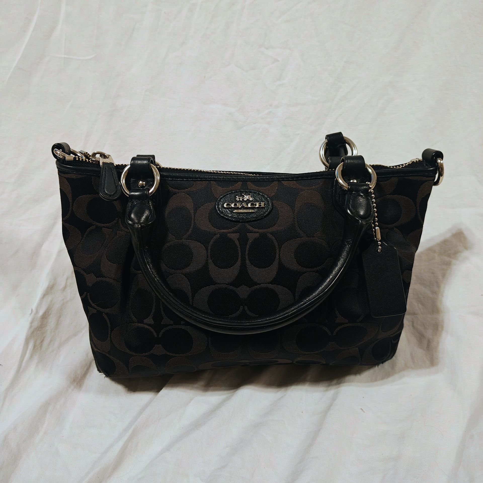 Coach  Signature  MINI FASHION SATCHEL BLACK  - LIKE NEW -AUTHENTIC