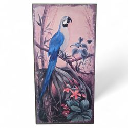Bird Macaw Artwork On Canvas, 12 X 24 Inches 