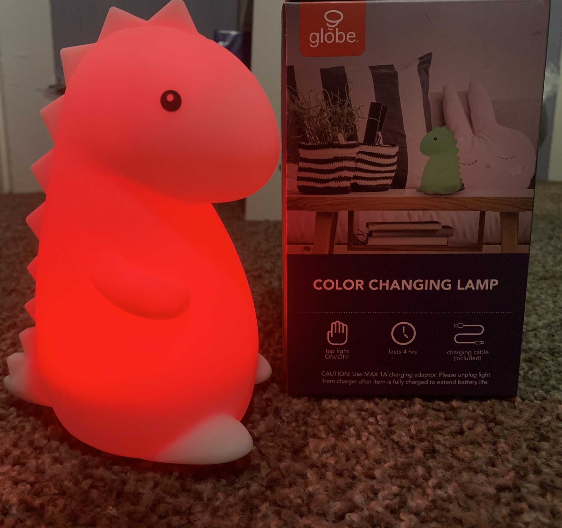 LED color changing lamp dinosaur