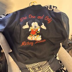 Leather Mickey Mouse jacket