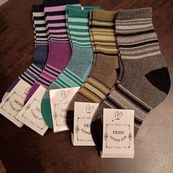 5 Pairsof Girls Crew Socks Size 6-8 