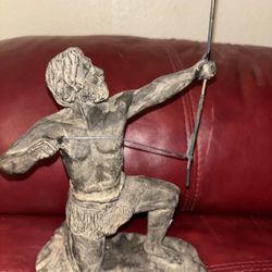 Arash the Archer Sculpture Iranian Hero Metal Figure Statue Signed