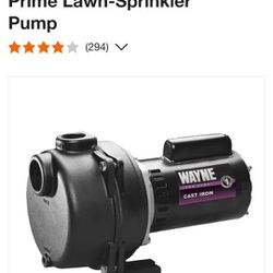 1 -1/2 HP Cast Iron Quick Prime Lawn Sprinkler Pump