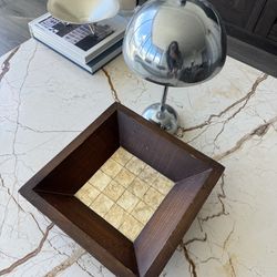 Wooden seashell catch all tray