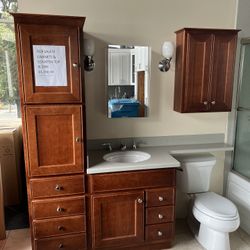 Bath Room Cabinets Counter Top And Sink