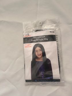 Children’s long straight black wig