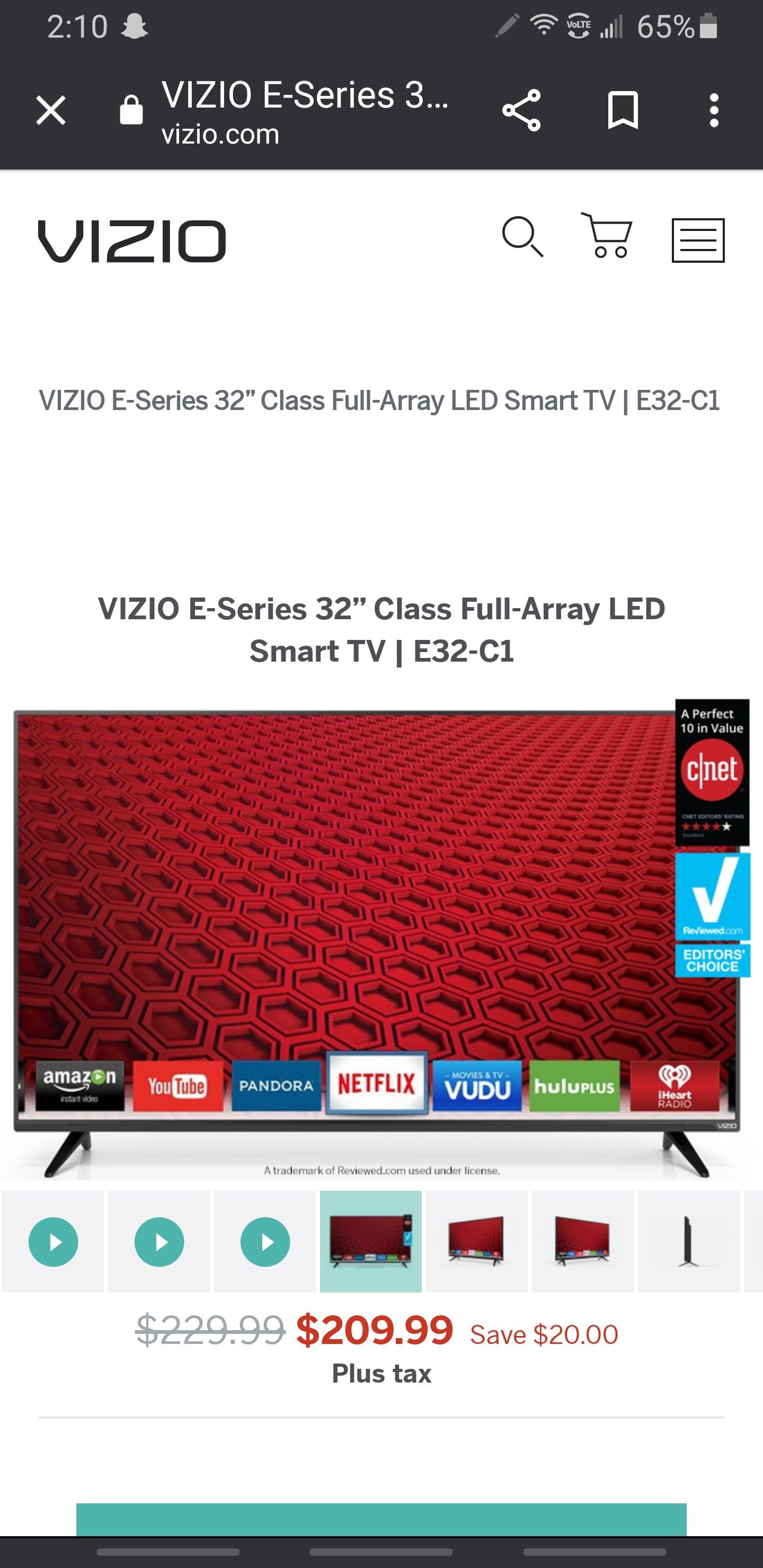 32" Vizio Smart TV LED