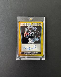 Muhsin Muhammad 2025 Prizm Black Sensational Auto TRUE GOLD FOTL /10