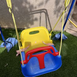 FUNLIO 3-in-1 Swing Set for toddler with Sandbags AND sand