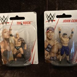 WWE The Rock & John Cena Mini Figures Wrestlers