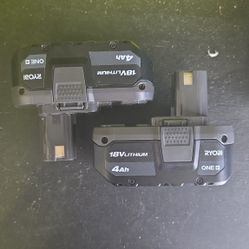 Ryobi 18v 4ah Batteries 