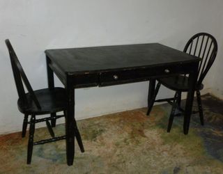 Black Table and Two Chairs