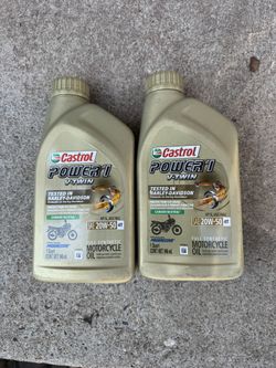 2 Castrol Power 1 V-Twin Full Synthetic Motorcycle Oil 