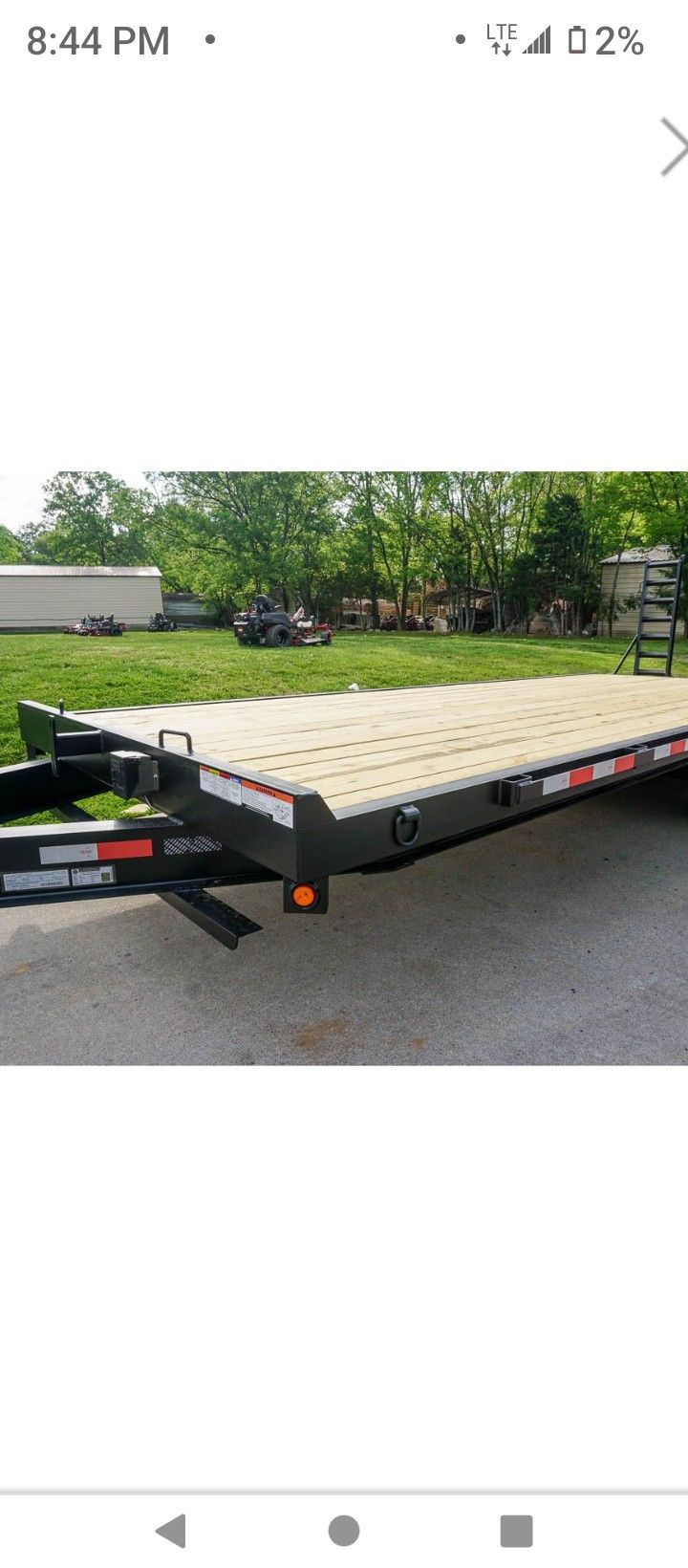 Flatbed Car Trailer With Wooden Deck 