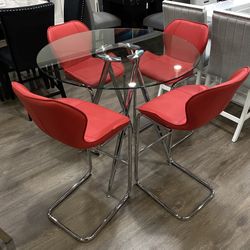 Bar Table With Four Chairs