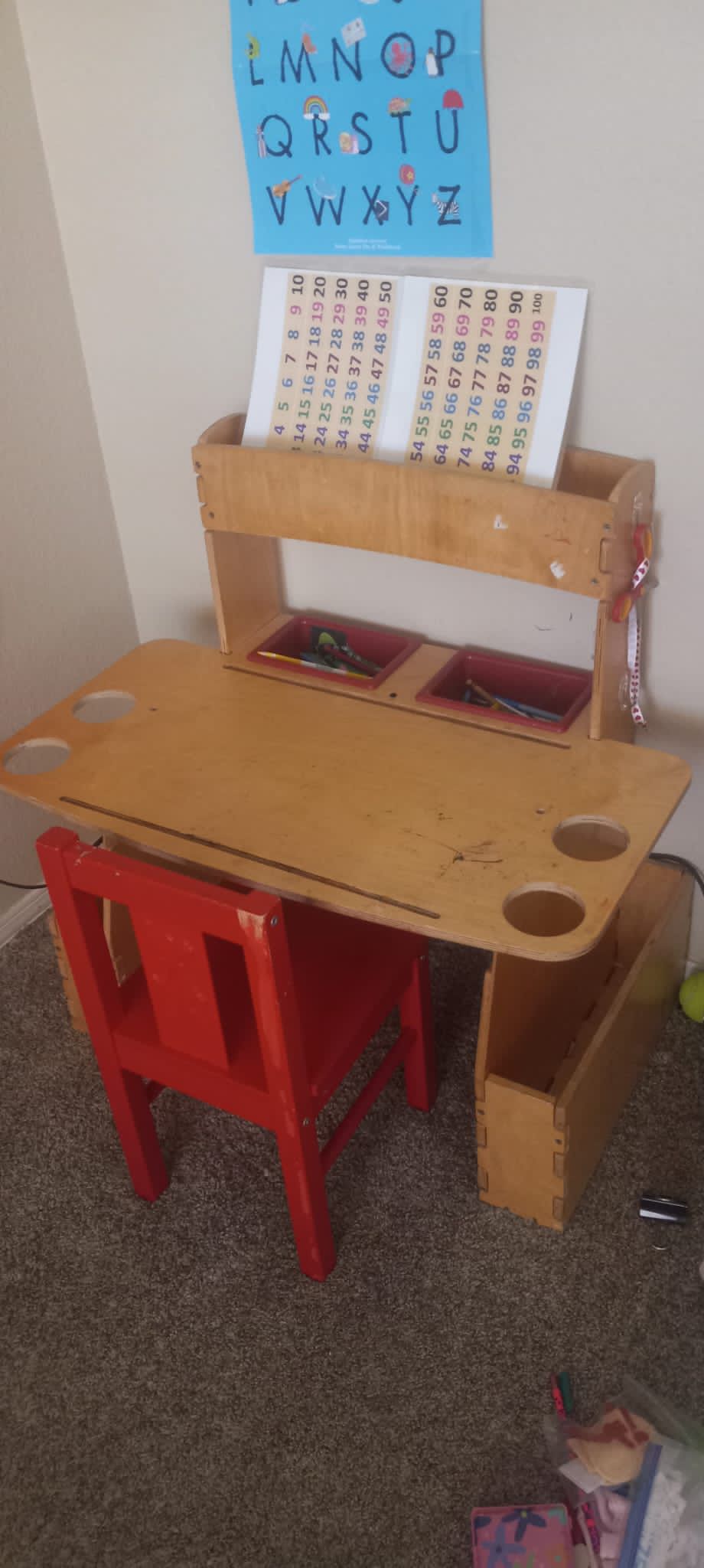 Toddler desk and chair