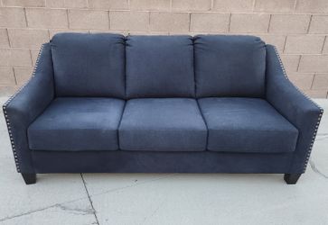 Sofa with Nail head Trim – Modern 3-Cushion Couch
