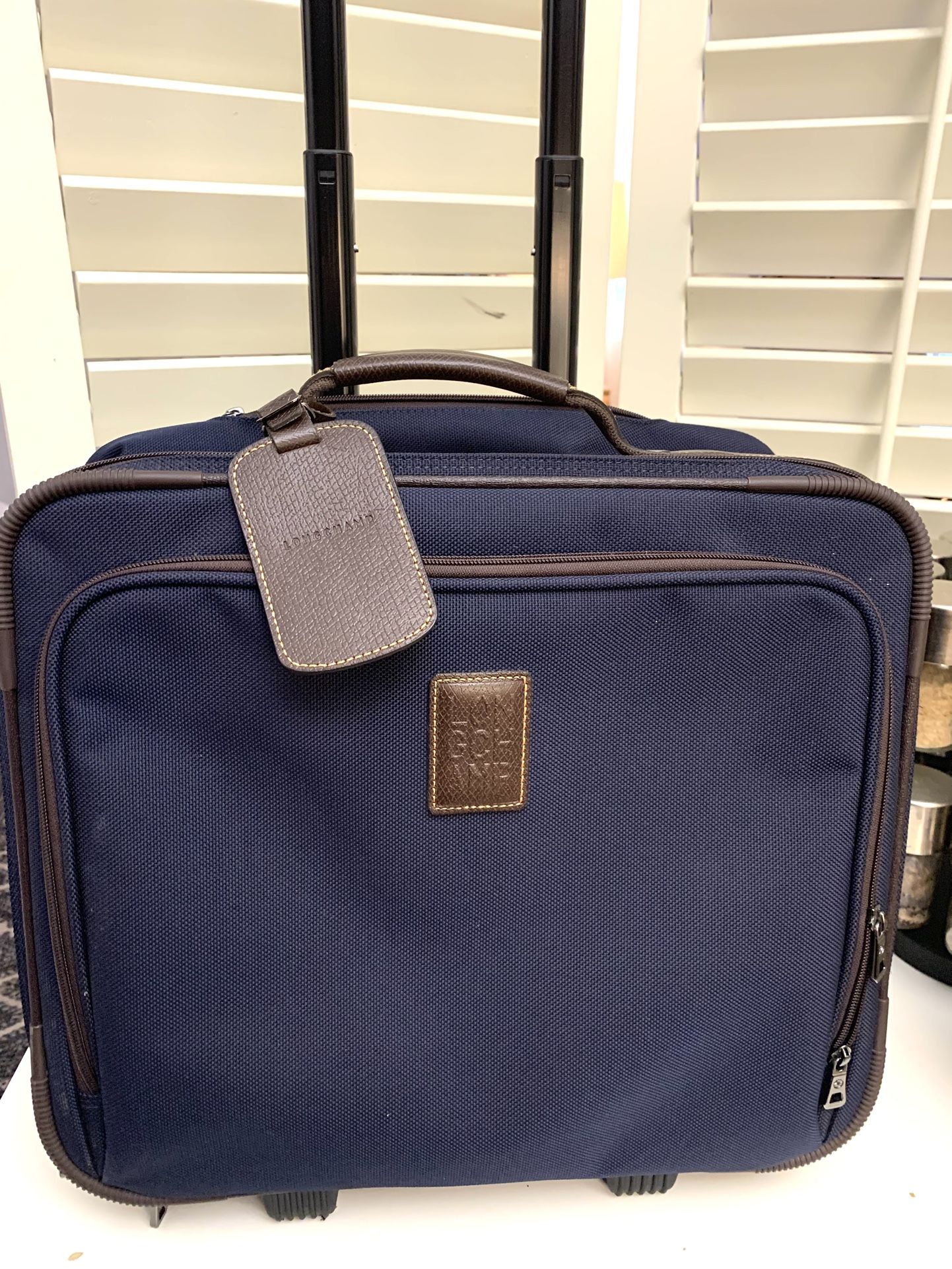 Carry On LONGCHAMP BLUE. W16” H16” D7”. Kendall Area Pick Up