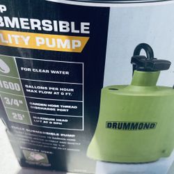 Utility Pump. Drummond 1/3 Hp 