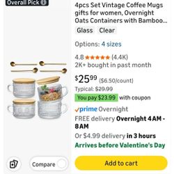 Coffee mugs with lid 4ct