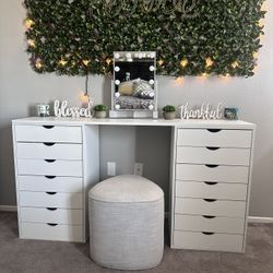 Beautiful Double Storage Makeup Vanity 