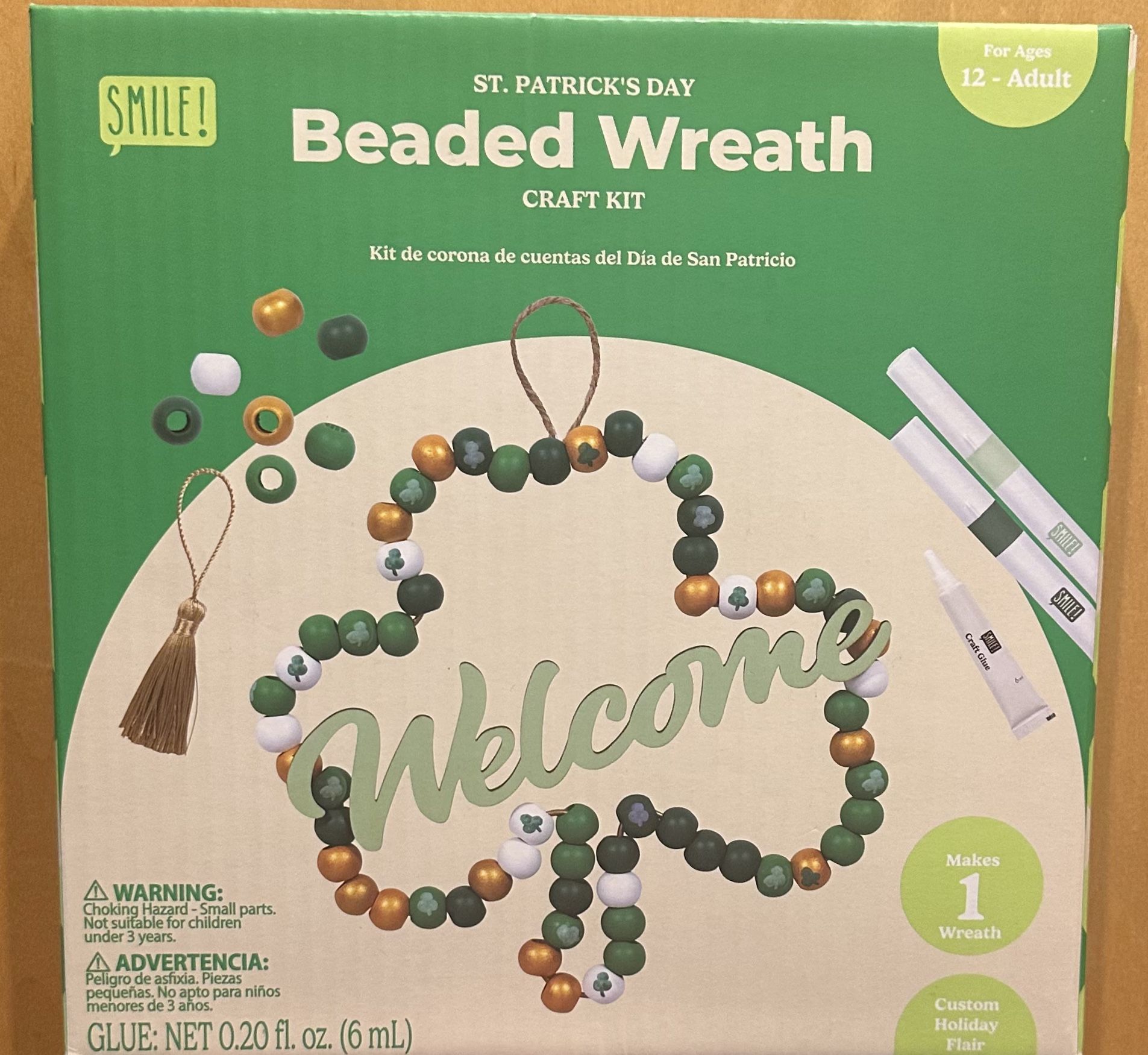 St. Patrick's Day Beaded Wreath Kit