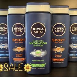 NOW $11.99 ➡️ (PACK OF 3) NÍVEA MEN BODY WASH