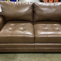 Leather Loveseat 