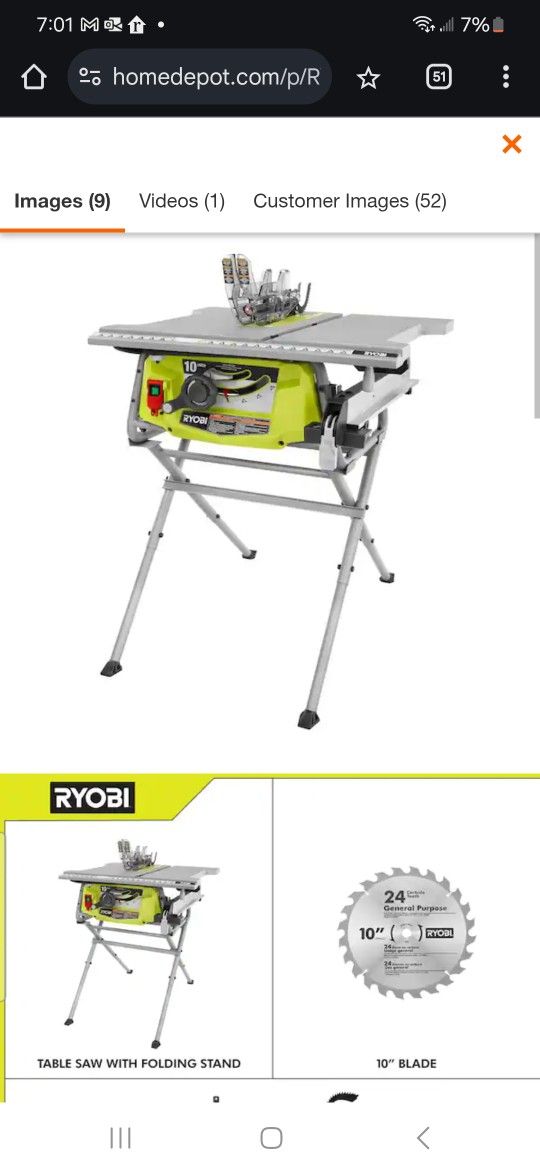 Rigid Table Saw