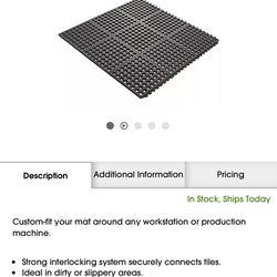 6 mats fatigue garage kitchen commercial grade mat